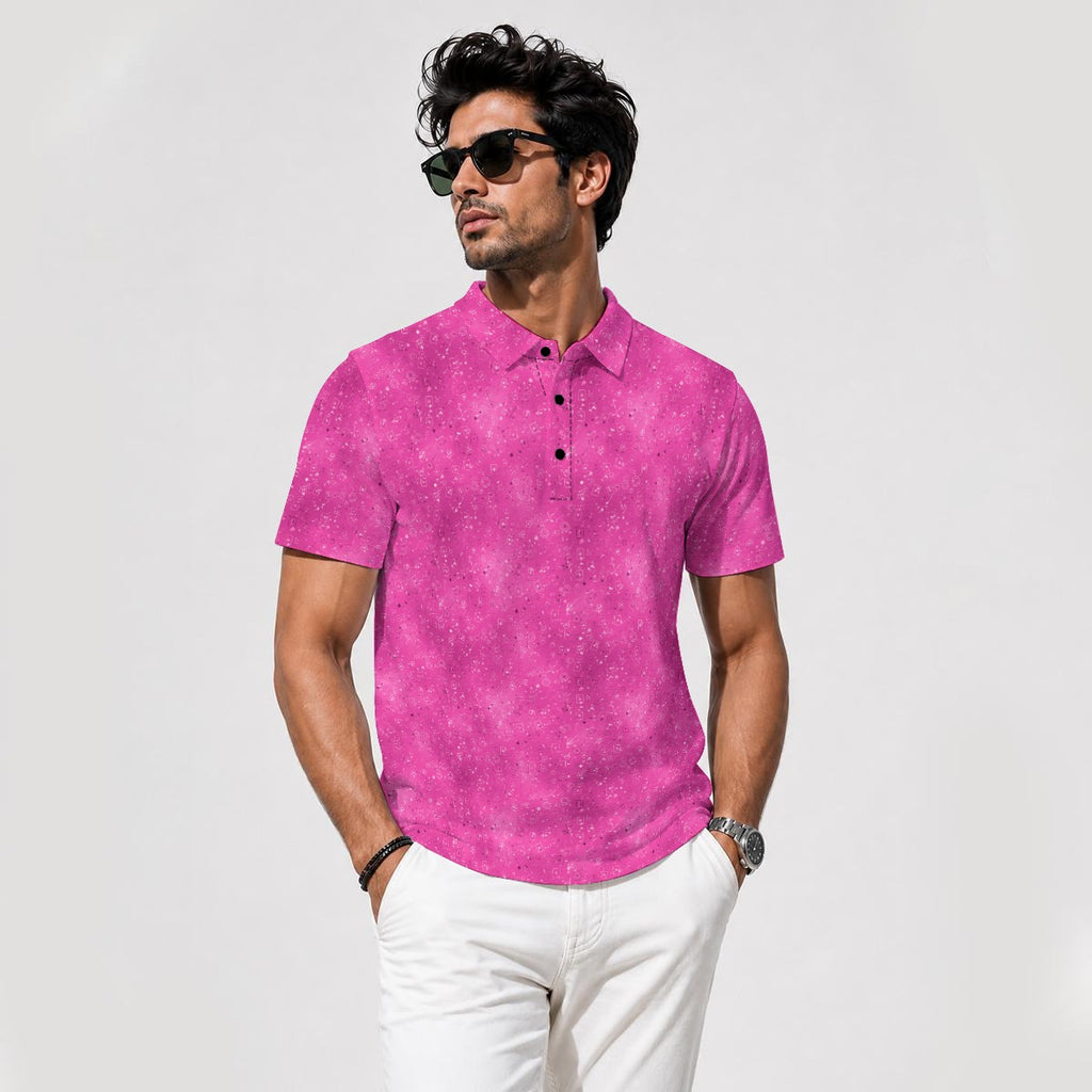 Pink Camo Performance Golf Polo V4