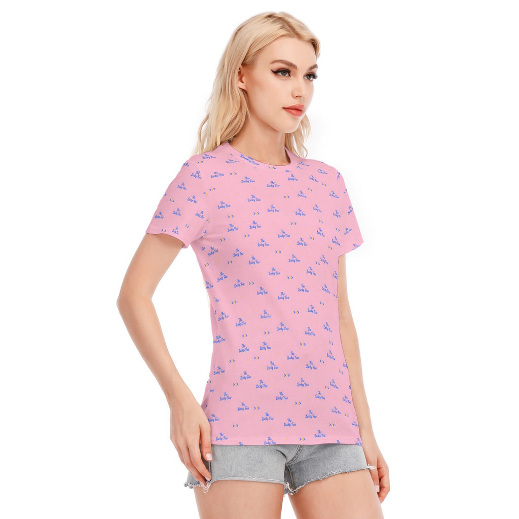 The Lucky Few Women's Round Neck T-Shirt - Pink | 190GSM Cotton
