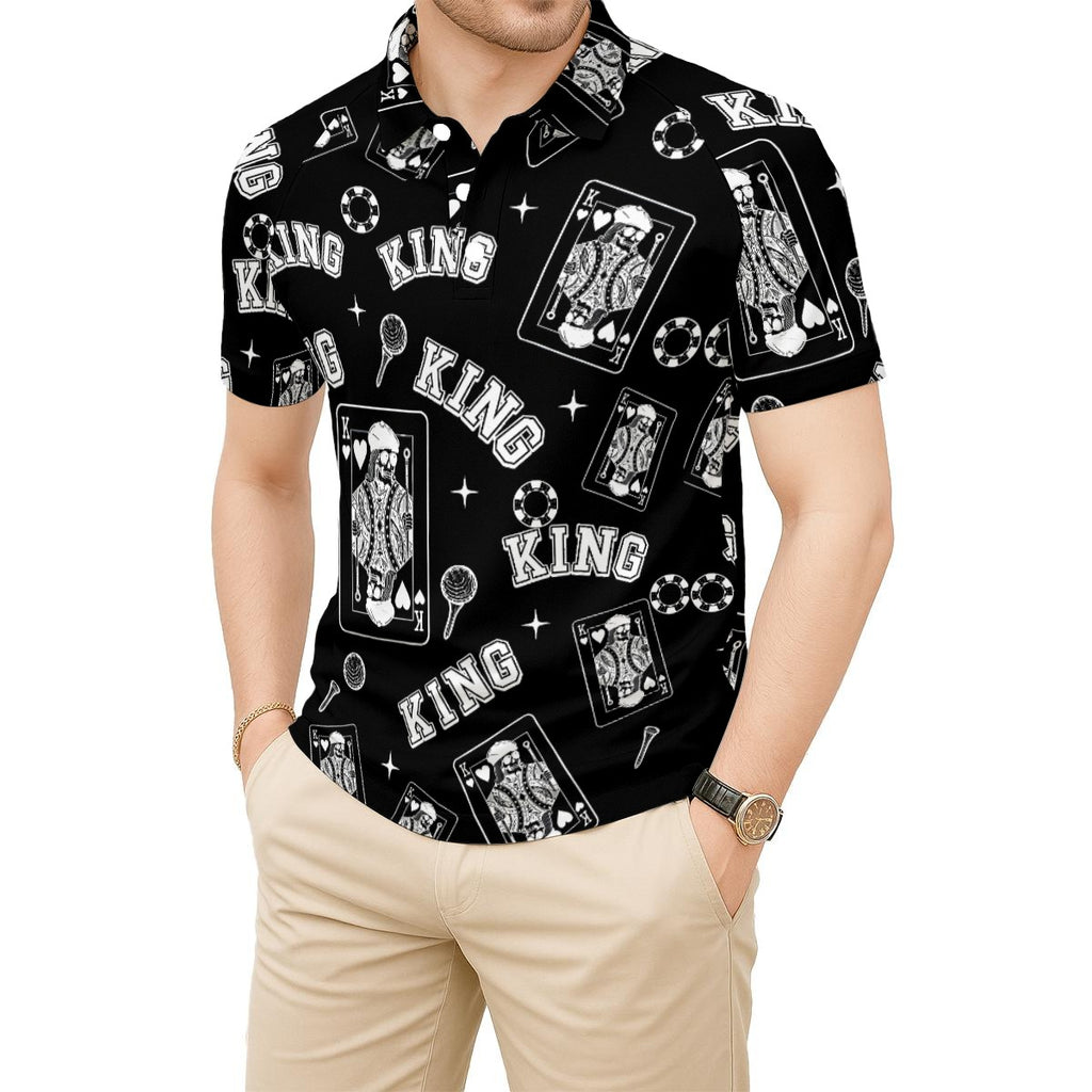 The King Performance Polo Black/White v3 – Bluffs & Bogeys