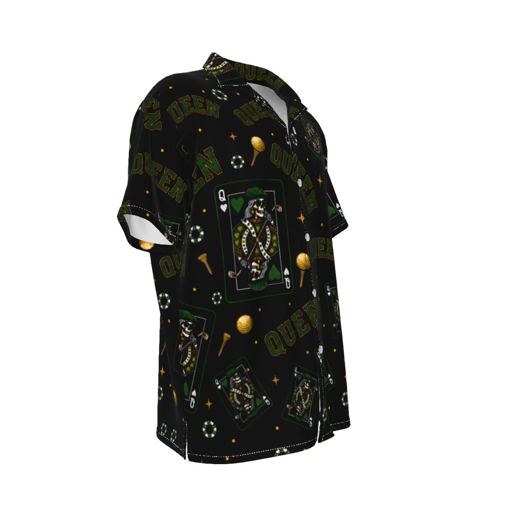 The Queen Button-Up Black/Green– Bluffs & Bogeys