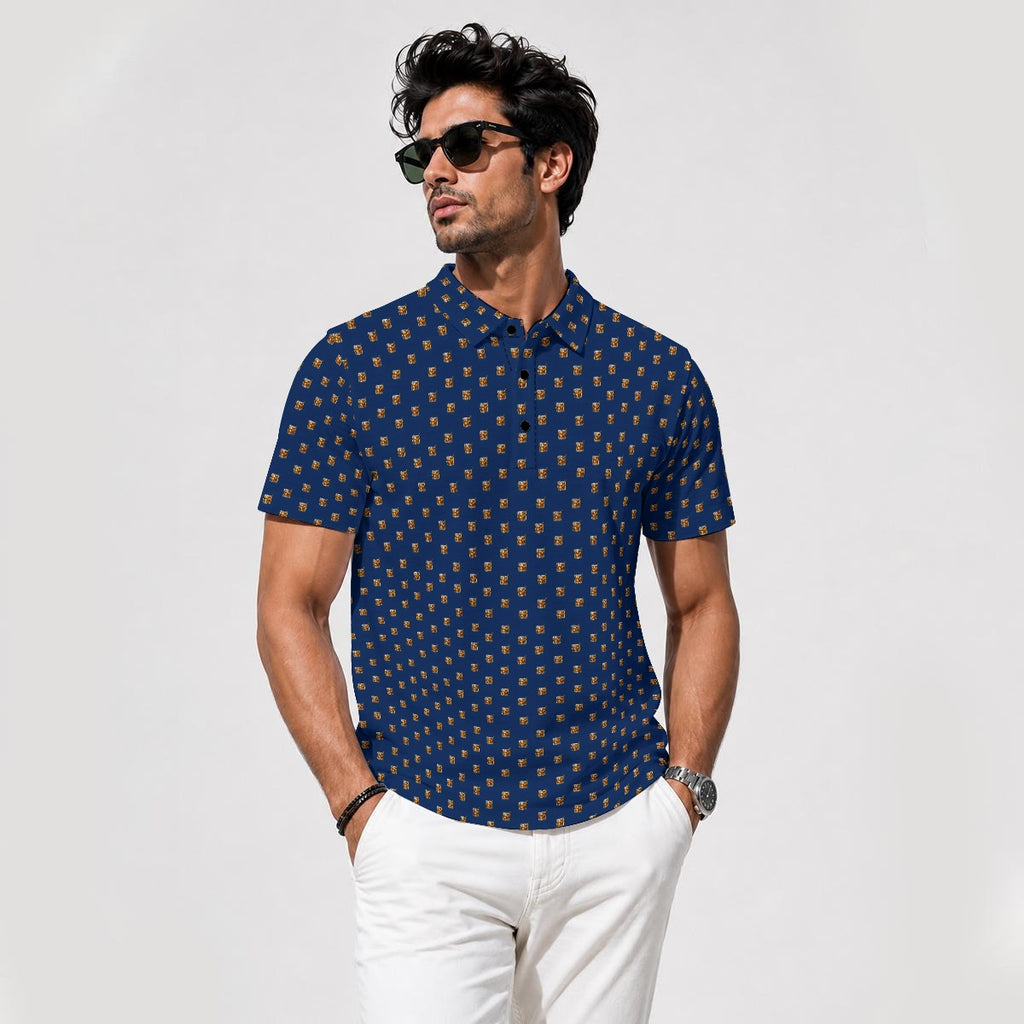 OLD FASHIONED GOLF POLO V4 Dark Blue