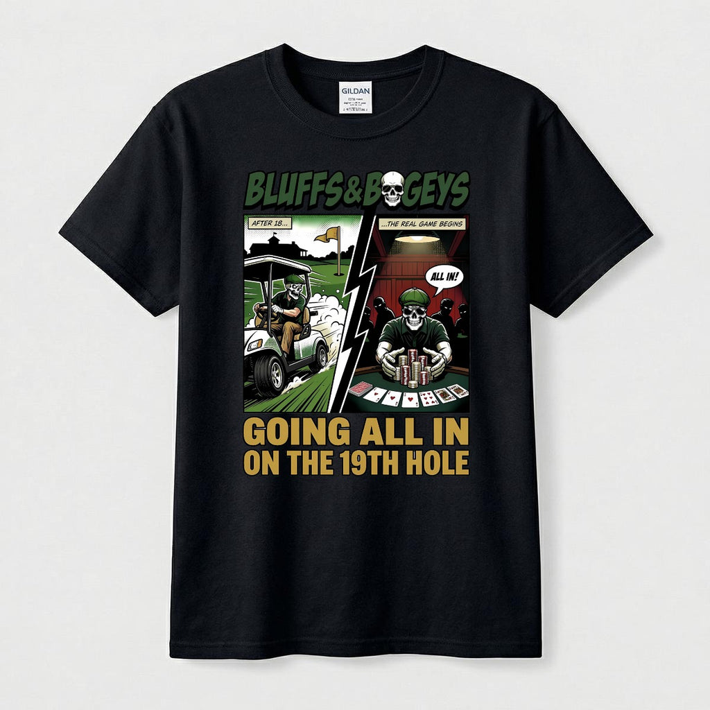 Bluffs & Bogeys “Going All In on the 19th Hole - Comic" Front