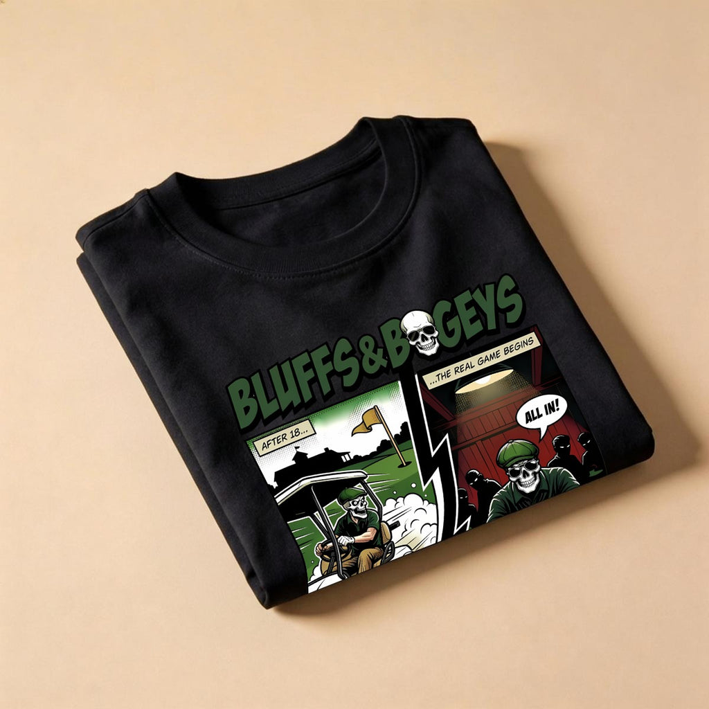 Bluffs & Bogeys “Going All In on the 19th Hole - Comic" Front