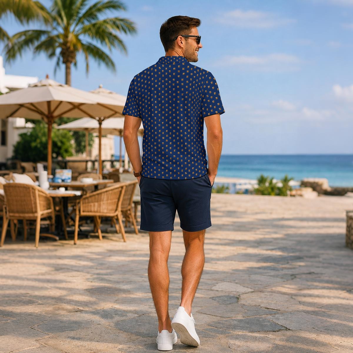 OLD FASHIONED GOLF POLO V4 Dark Blue