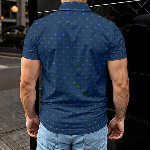 Bluffs & Bogeys Men's ~ Lucky Few Blue Men's Polo