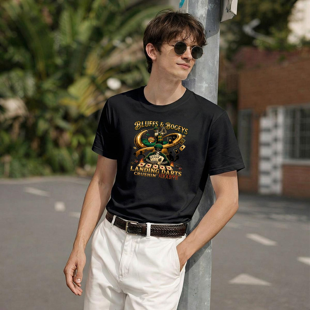 Bluffs & Bogeys “Landing Darts, Crushin Hearts” Front