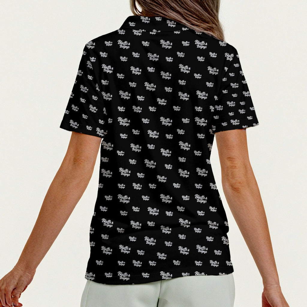 Bluffs & Bogeys Women's ~ Bluffs & Bogeys ~ Black Women's Polo