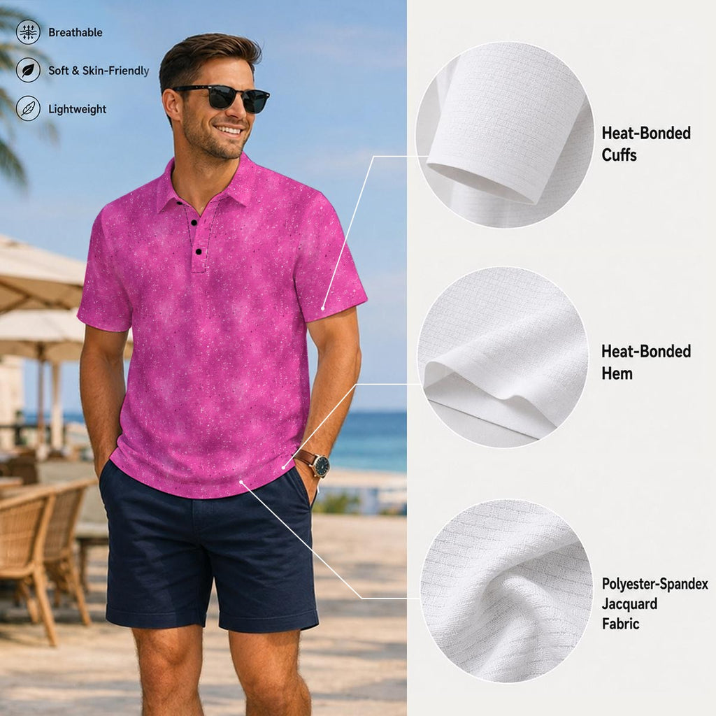 Pink Camo Performance Golf Polo V4