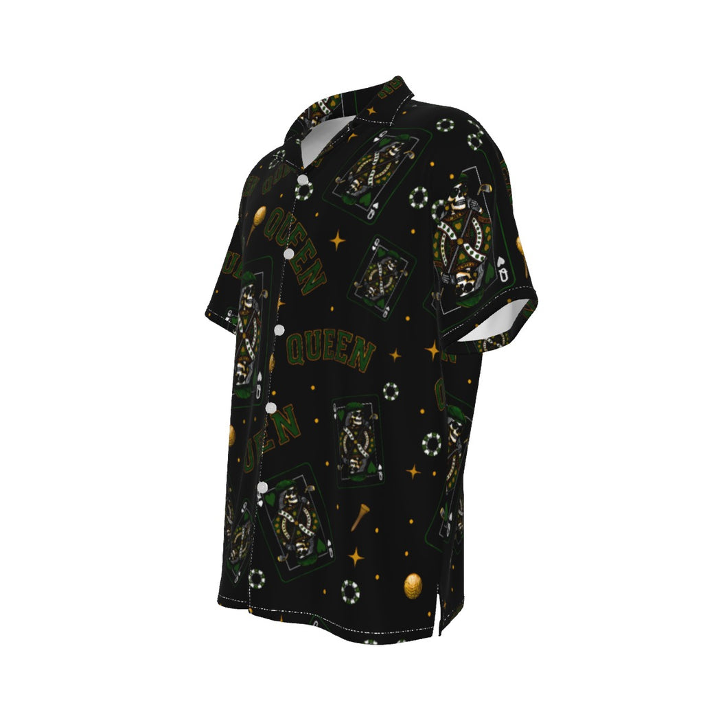 The Queen Button-Up Black/Green– Bluffs & Bogeys
