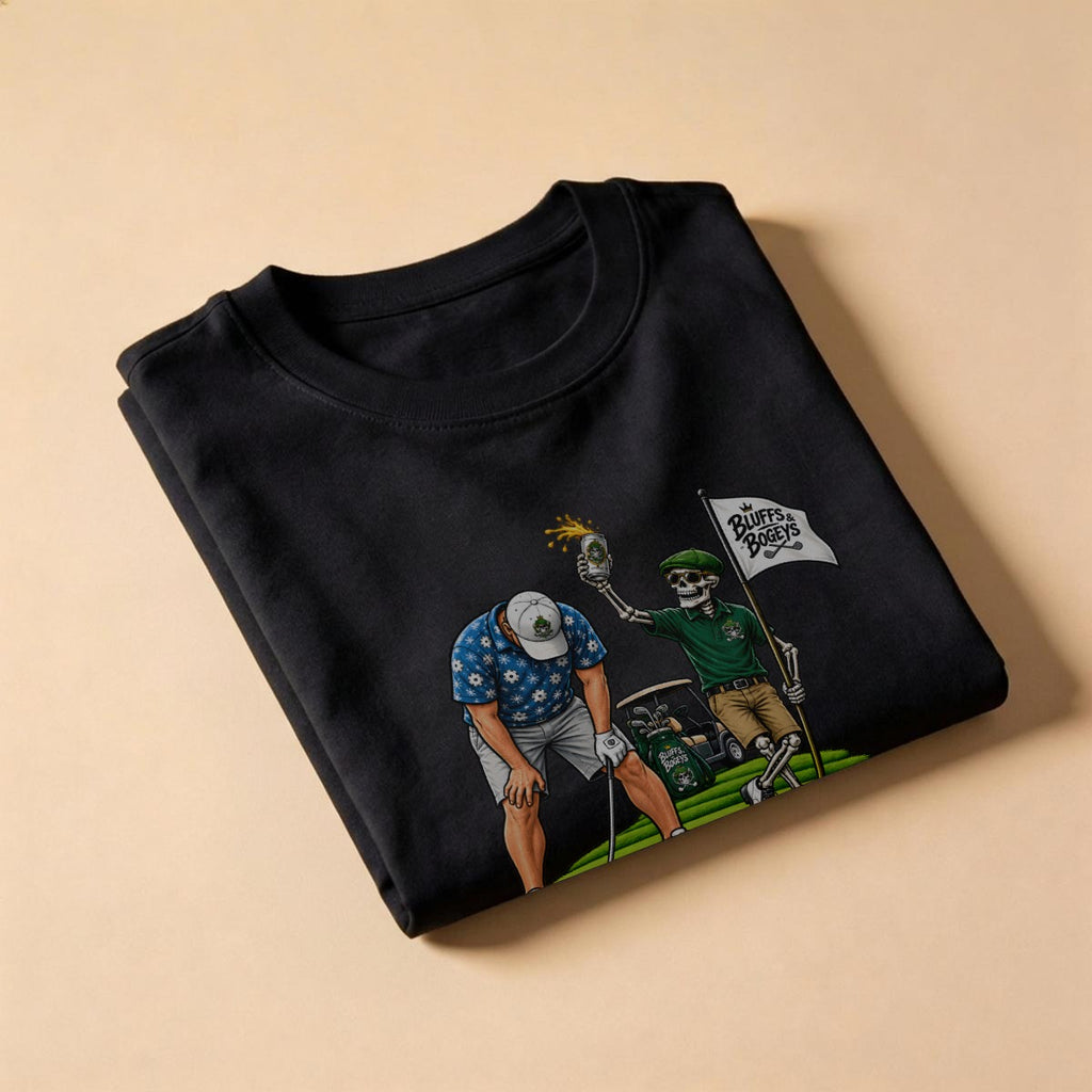 Bluffs & Bogeys “Bogey, The New Birdie!” Tee Front Print
