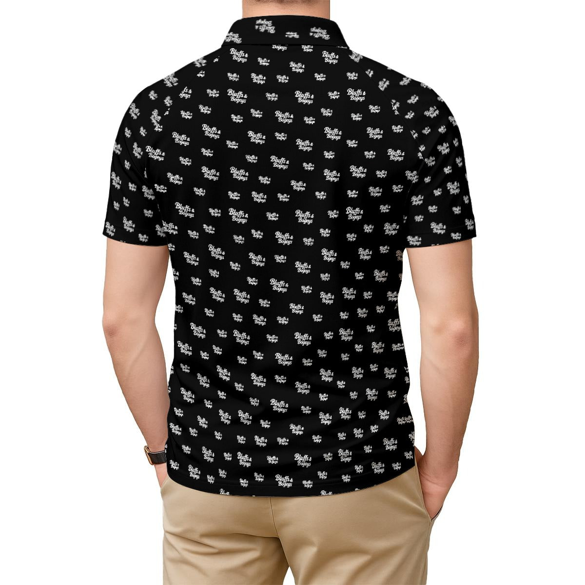 The Signature Bluffs & Bogeys Performance Polo Black v3