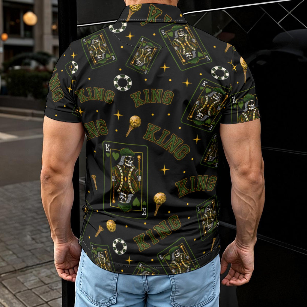 King Golf Polo – Black / Green