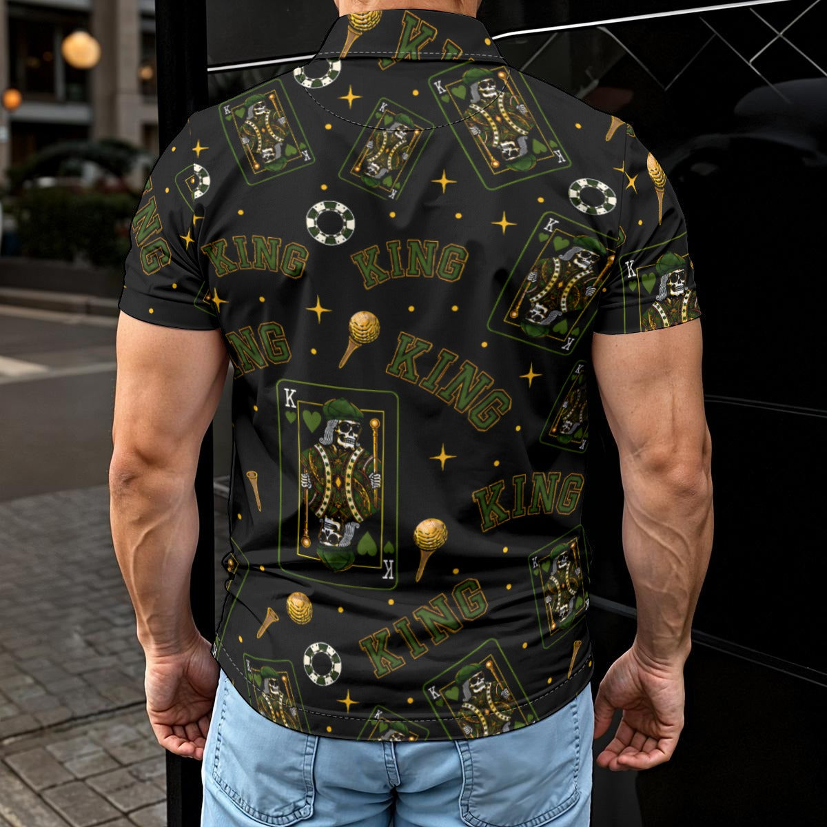 King Golf Polo – Black / Green