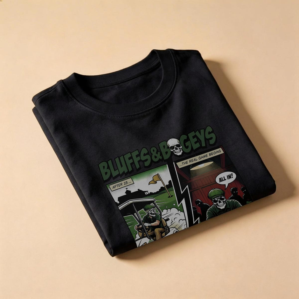Bluffs & Bogeys “Going All In on the 19th Hole - Comic" Front