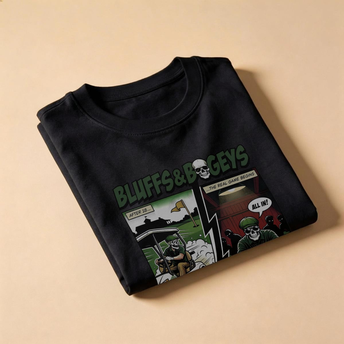 Bluffs & Bogeys “Going All In on the 19th Hole - Comic" Front