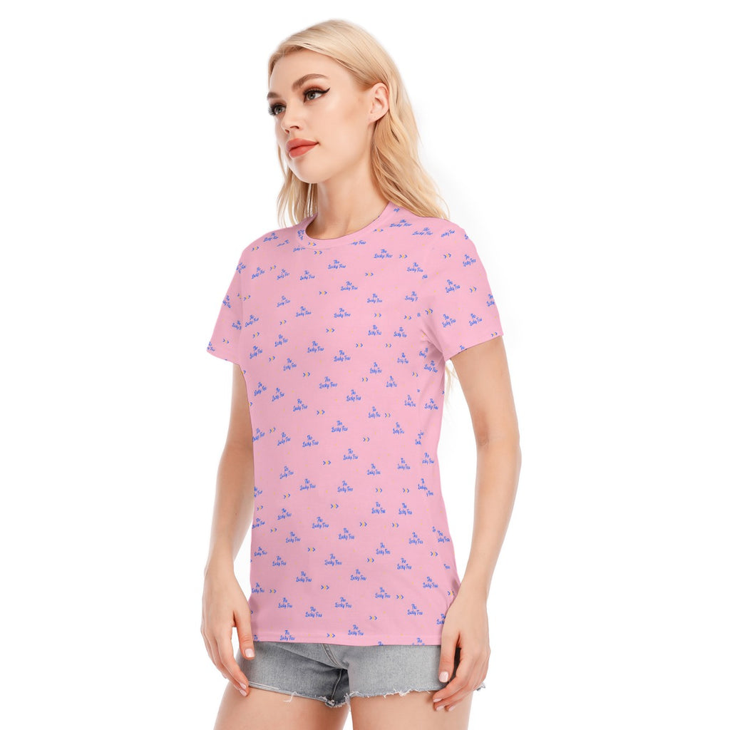 The Lucky Few Women's Round Neck T-Shirt - Pink | 190GSM Cotton
