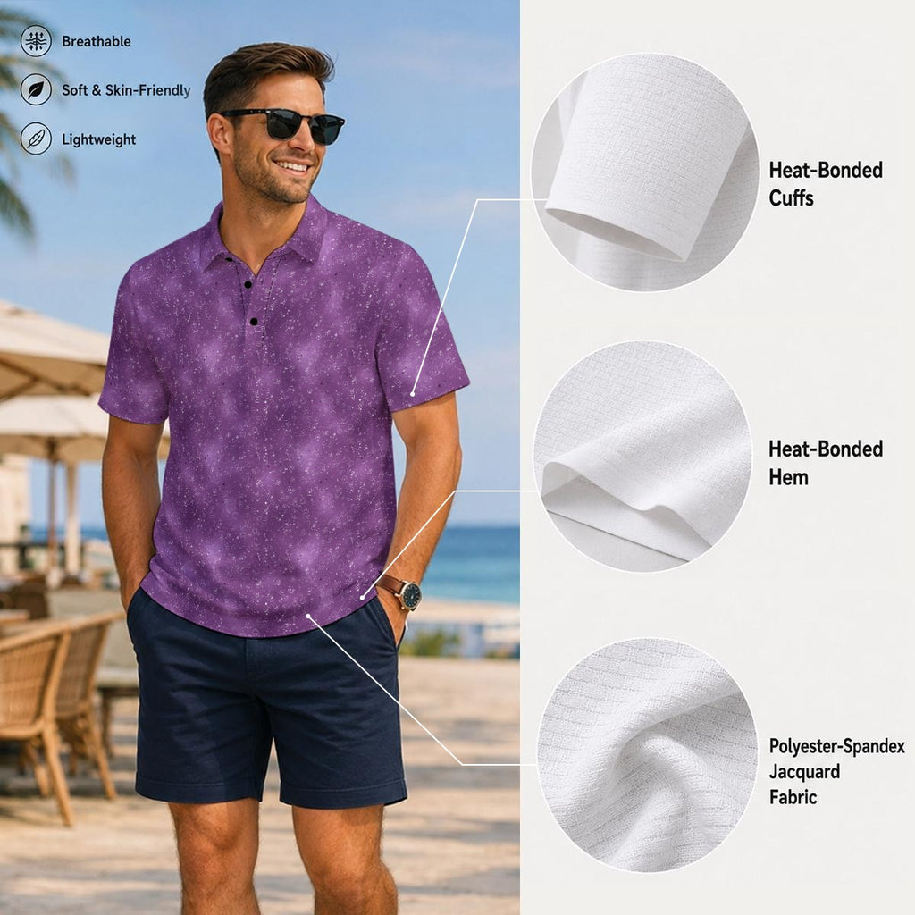 Purple Camo Performance Golf Polo V4