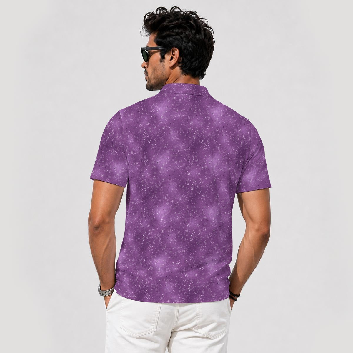 Purple Camo Performance Golf Polo V4