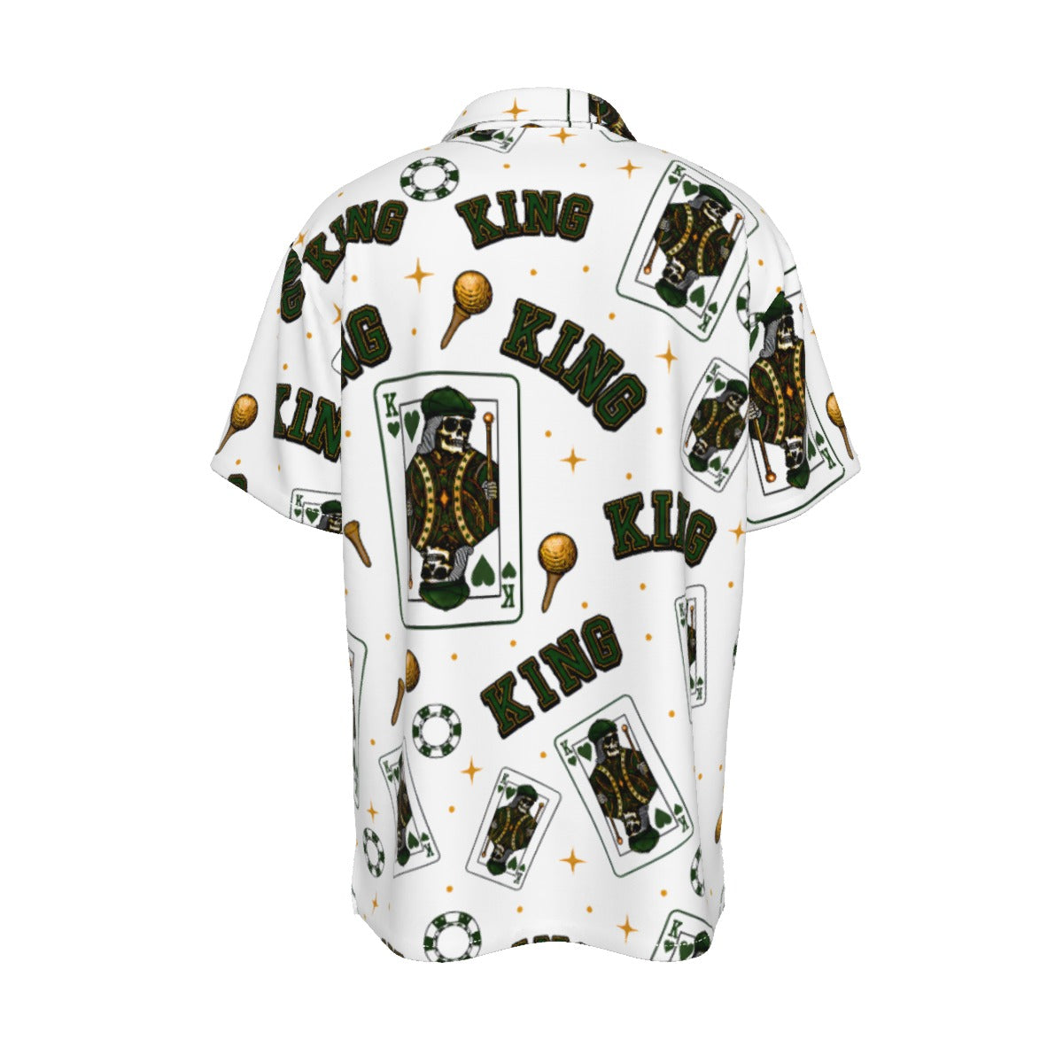 The King Button-Up White/Green – Bluffs & Bogeys