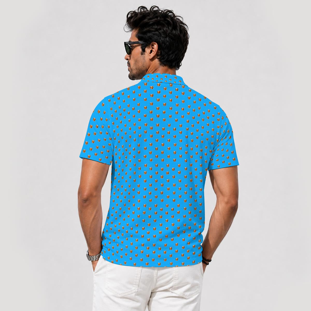OLD FASHIONED GOLF POLO V4 Light Blue