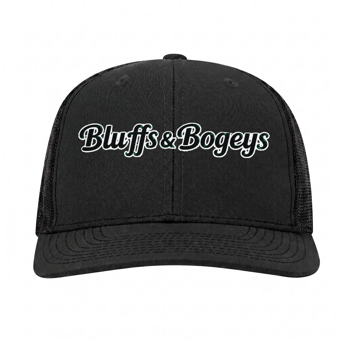 Bluffs & Bogeys Curved Mesh Cap ~ Black