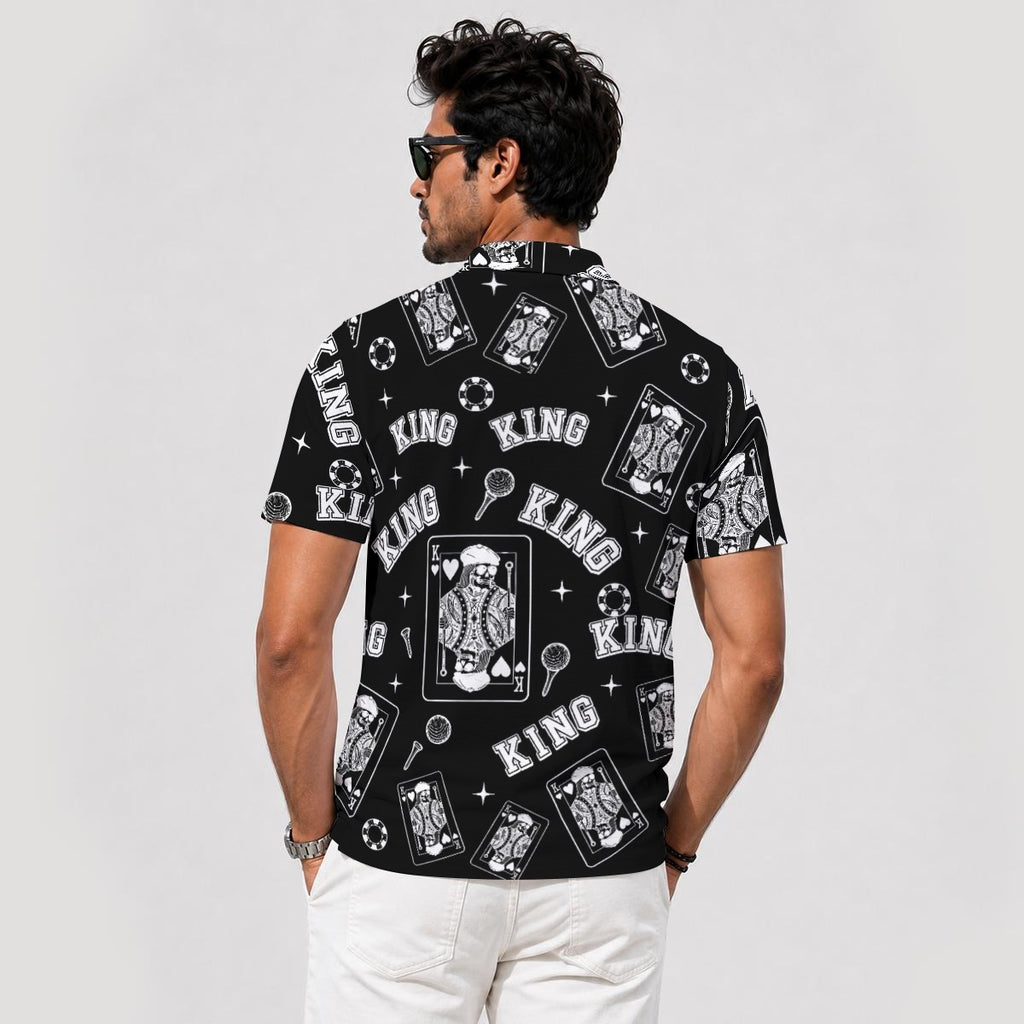 The King Performance Polo Black/White V4 – Bluffs & Bogeys