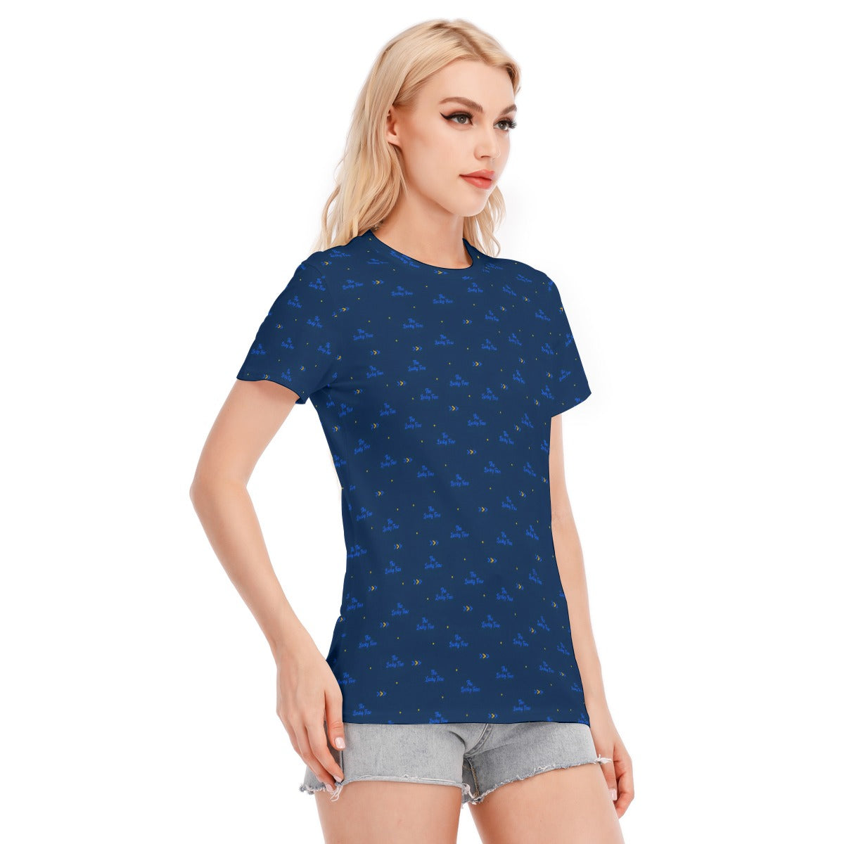 The Lucky Few Women's Round Neck T-Shirt - Blue | 190GSM Cotton