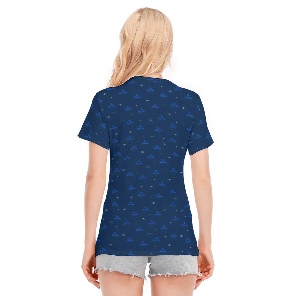 The Lucky Few Women's Round Neck T-Shirt - Blue | 190GSM Cotton