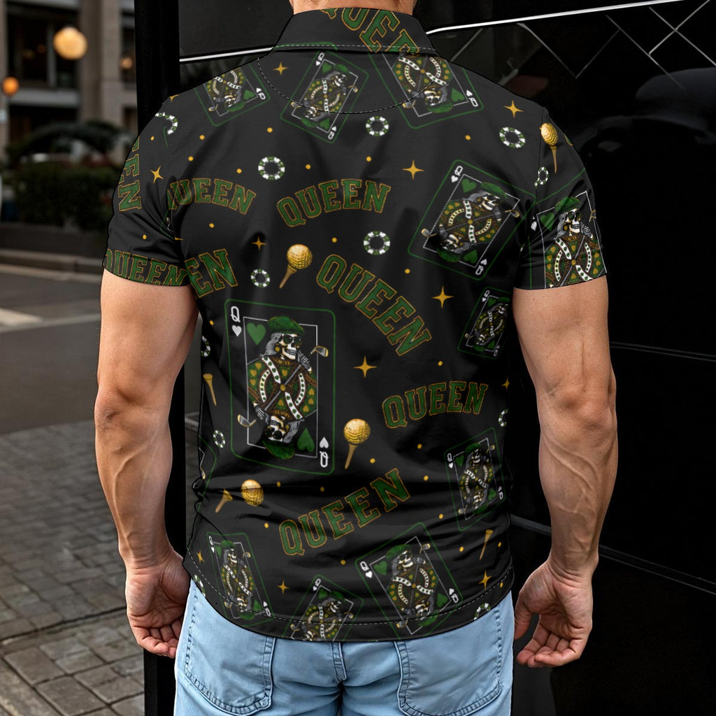 Queen Golf Polo – Black / Green