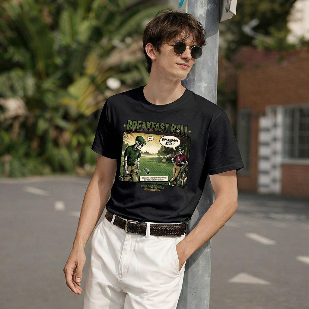 Breakfast Ball™ Tee Front – Bluffs & Bogeys