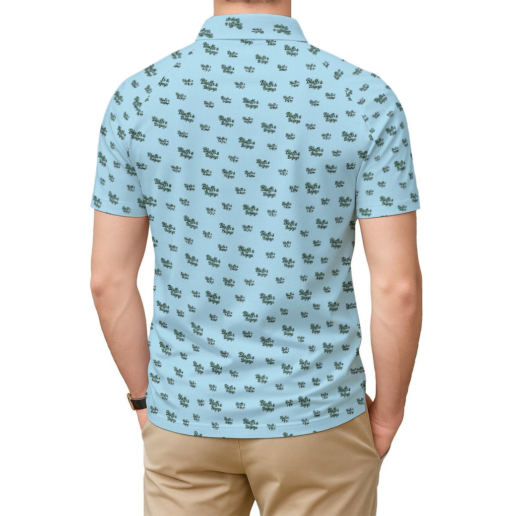 The Signature Bluffs & Bogeys Performance Polo Light Blue v3