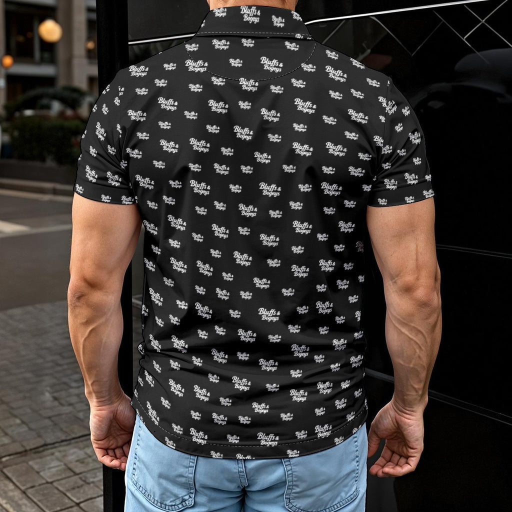 Bluffs & Bogeys Men's ~ Bluffs & Bogeys ~ Black Men's Polo