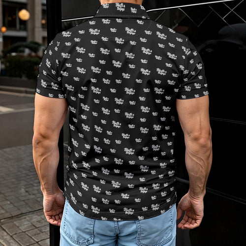 Bluffs & Bogeys Men's ~ Bluffs & Bogeys ~ Black Men's Polo