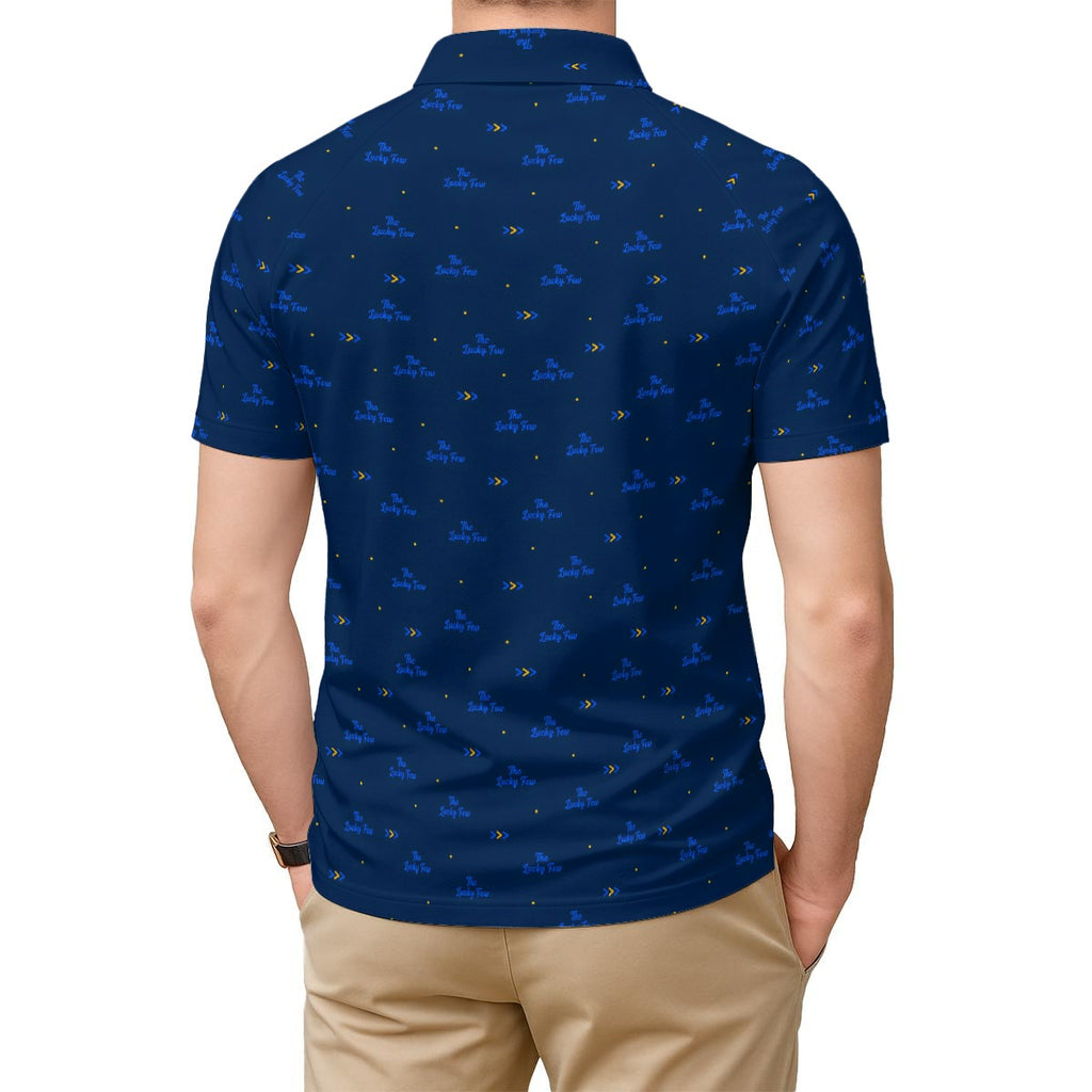 Bluffs & Bogeys Men's ~ Lucky Few Blue Men's Polo v3
