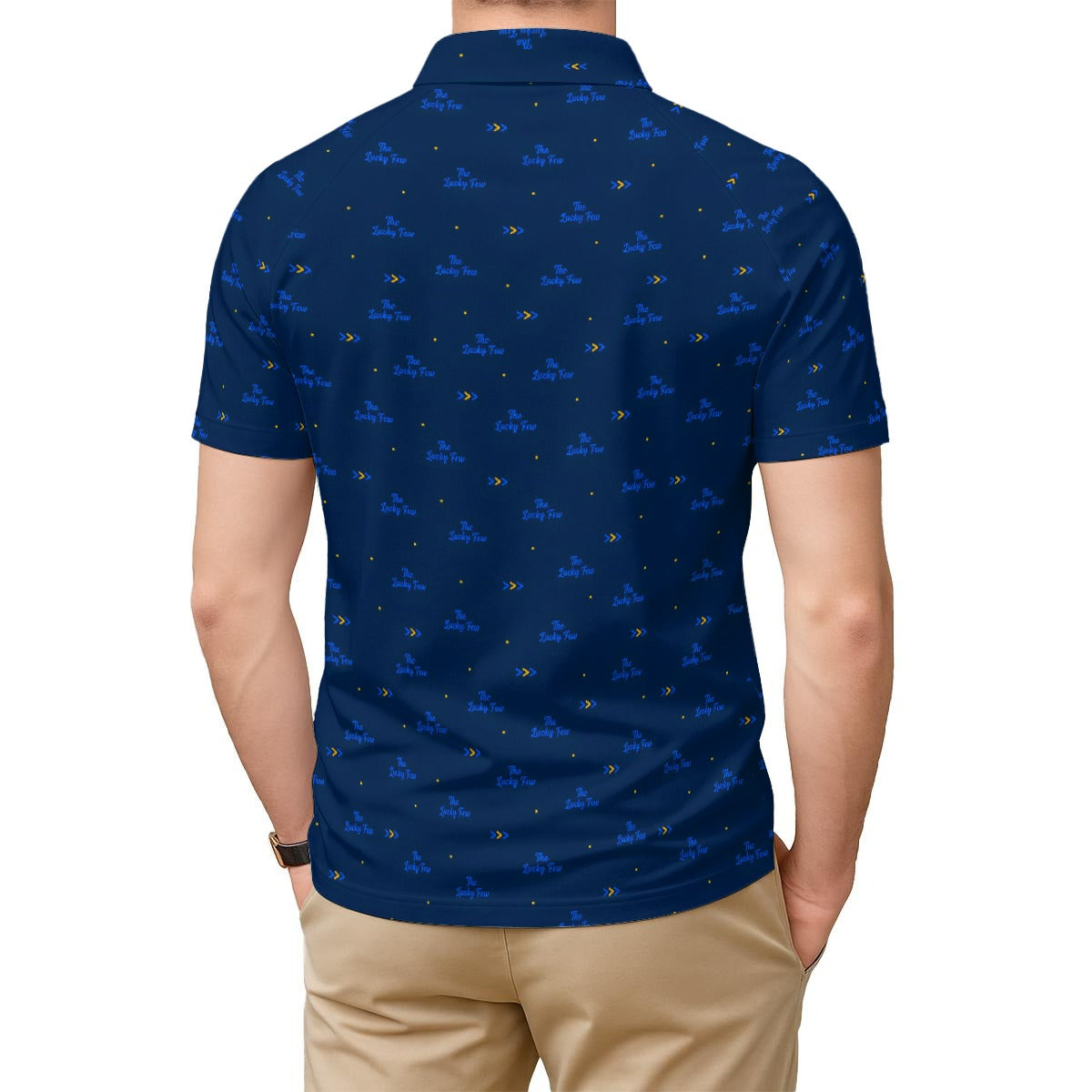 Bluffs & Bogeys Men's ~ Lucky Few Blue Men's Polo v3