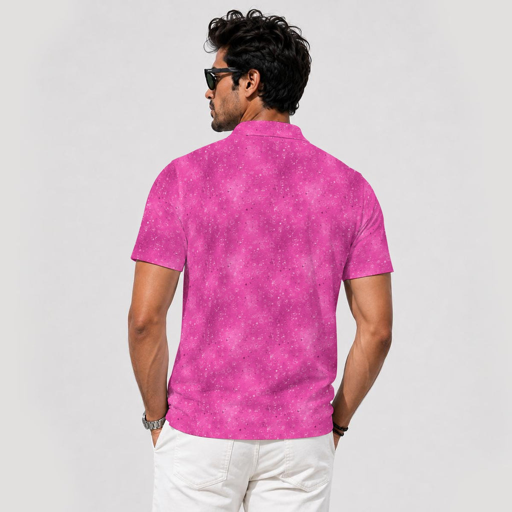 Pink Camo Performance Golf Polo V4