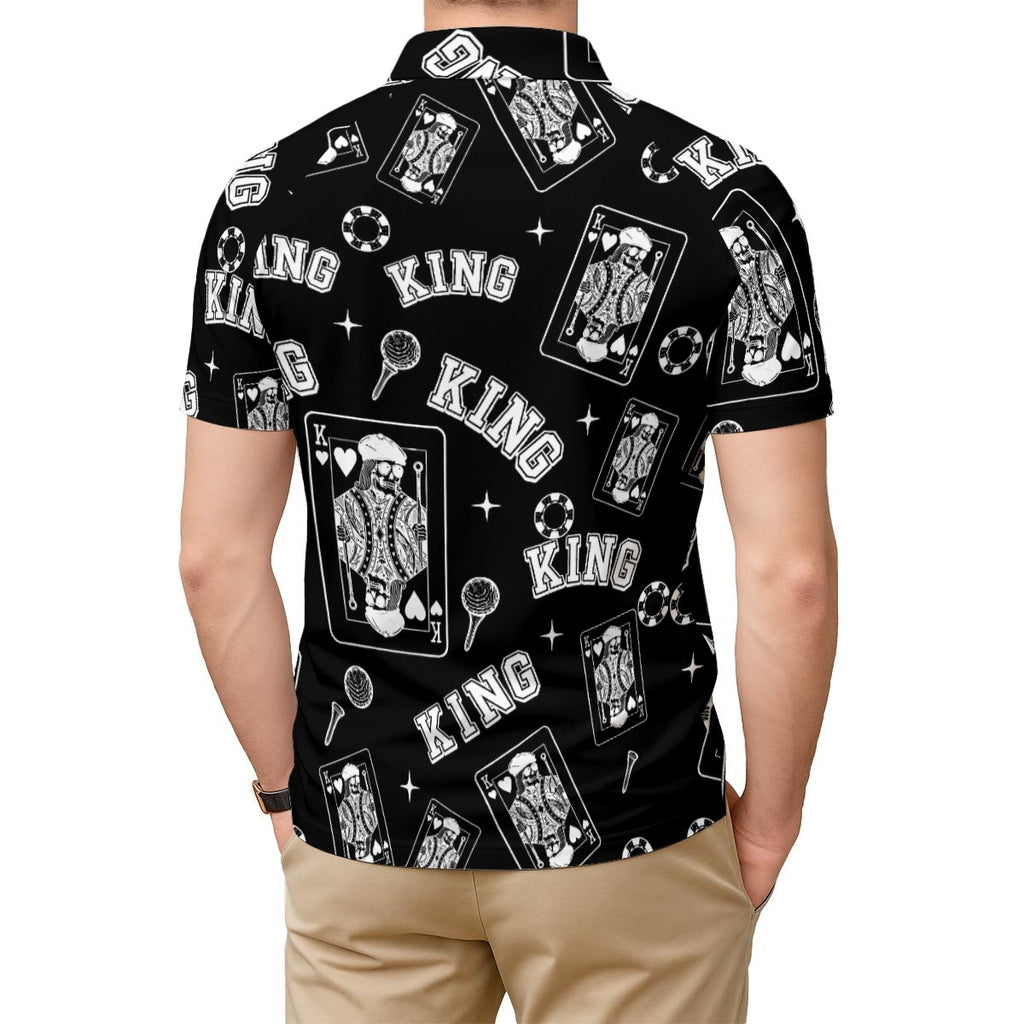 The King Performance Polo Black/White v3 – Bluffs & Bogeys
