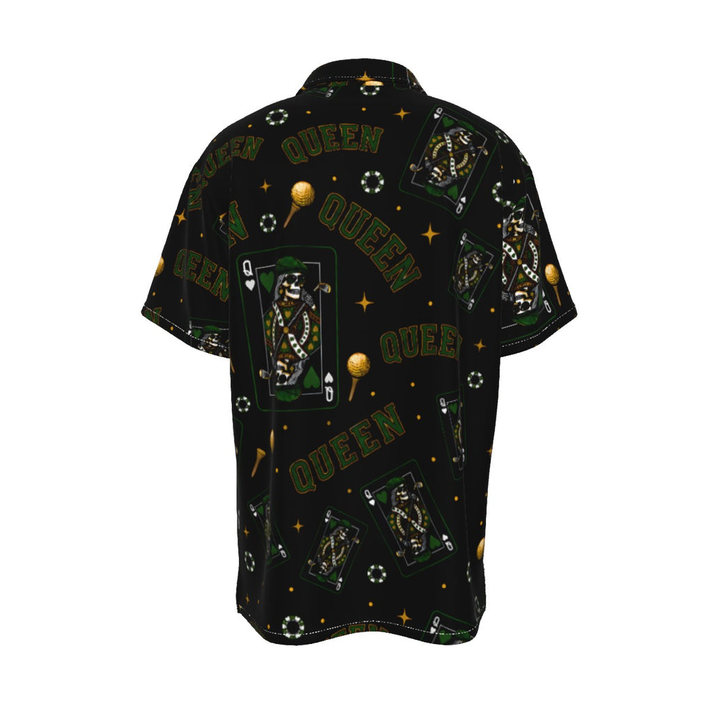 The Queen Button-Up Black/Green– Bluffs & Bogeys