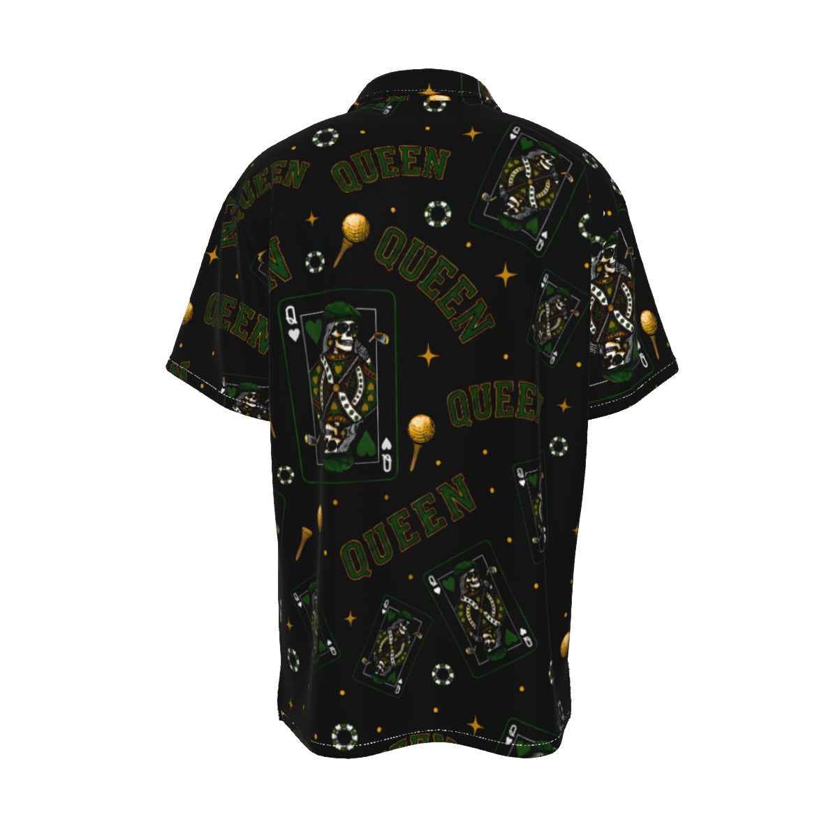 The Queen Button-Up Black/Green– Bluffs & Bogeys