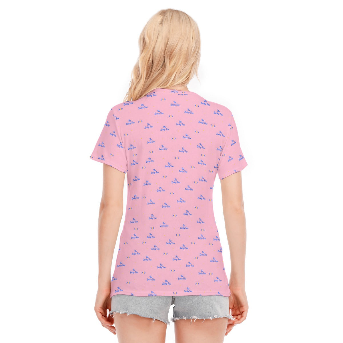 The Lucky Few Women's Round Neck T-Shirt - Pink | 190GSM Cotton