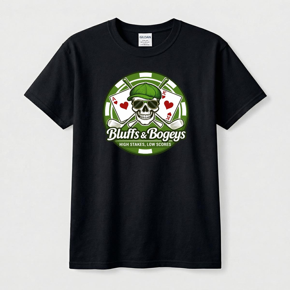 Bluffs & Bogeys Skull Tee I  Front