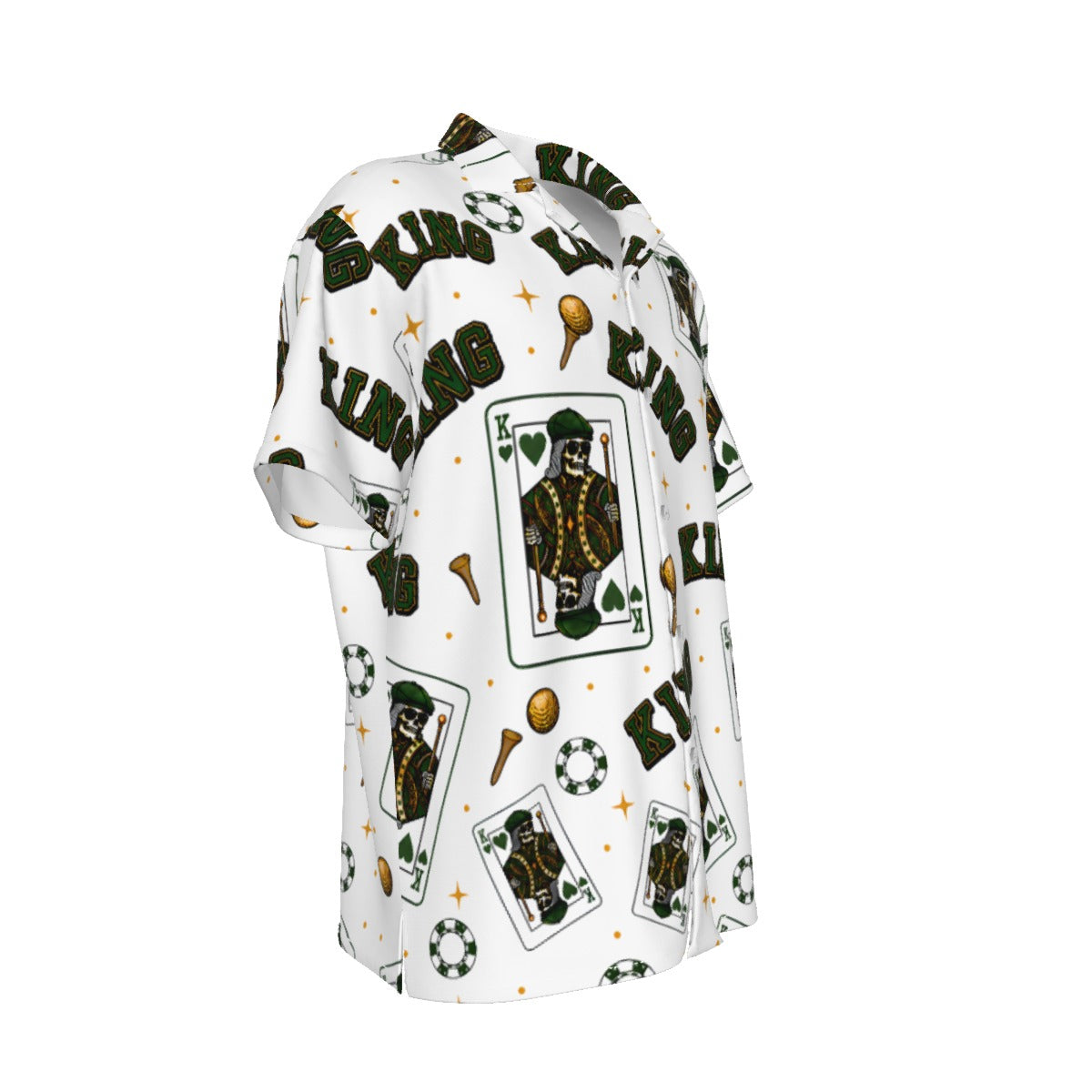 The King Button-Up White/Green – Bluffs & Bogeys