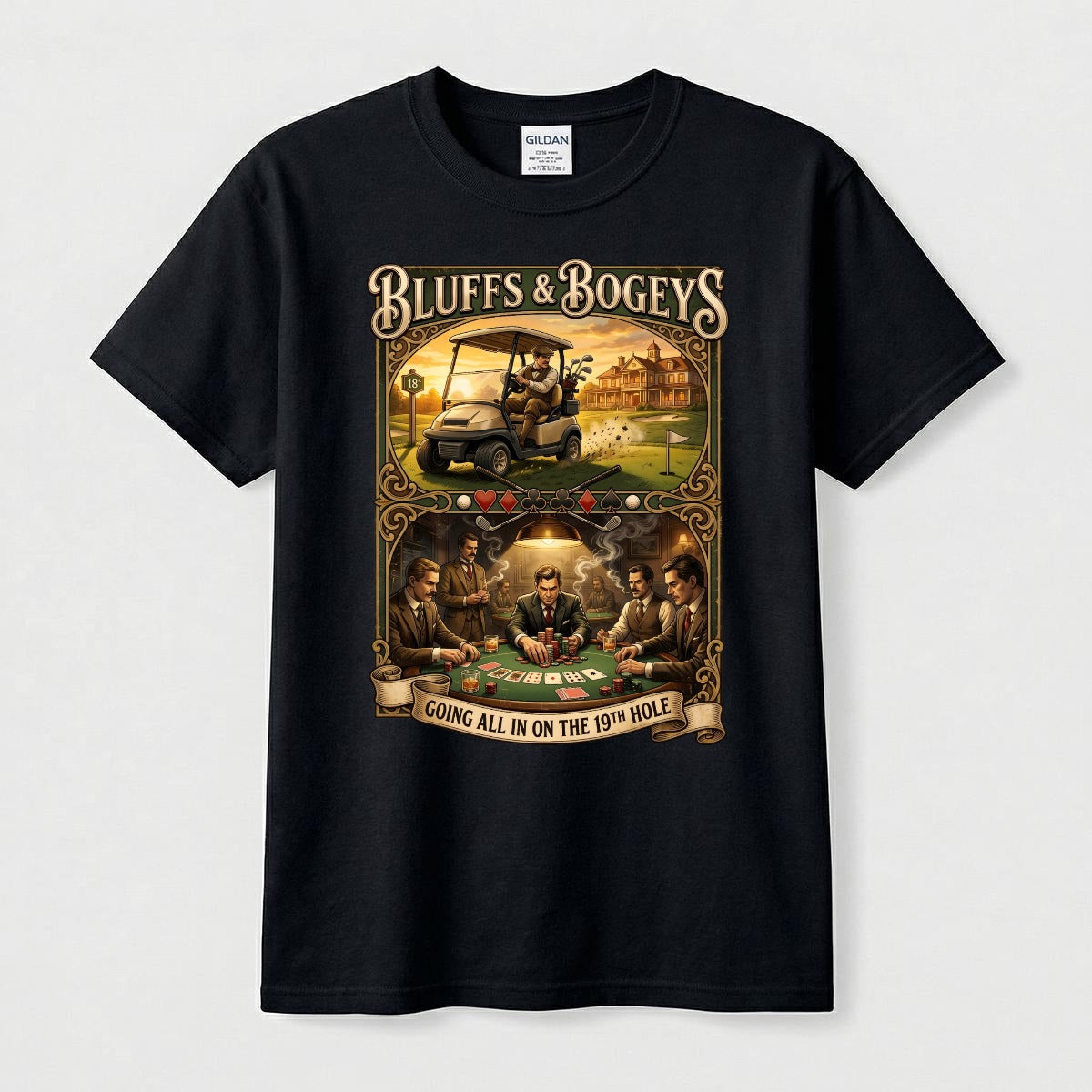 Bluffs & Bogeys “All In on the 19th Hole” Vintage - Front