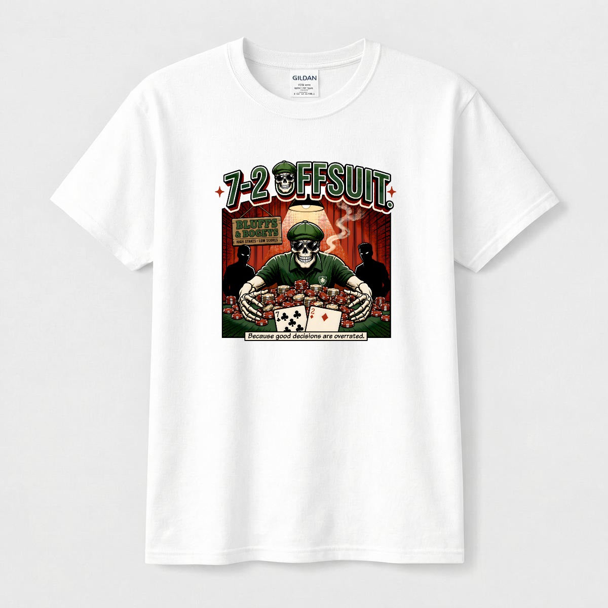 Bluffs & Bogeys "7-2 Offsuit" Tee - Front