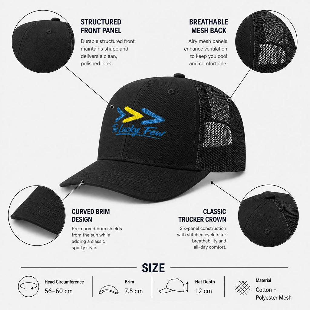 Embroidery Curved Mesh Cap For Golf
