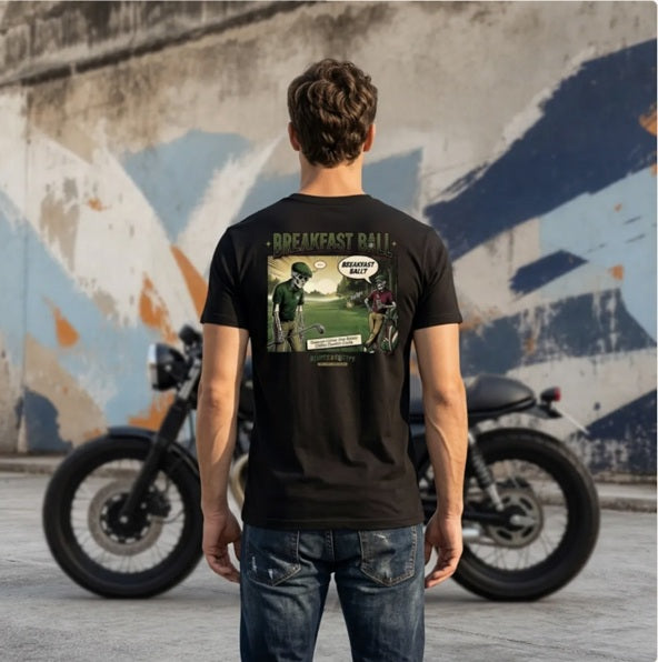 Breakfast Ball™ Tee Back Image – Bluffs & Bogeys