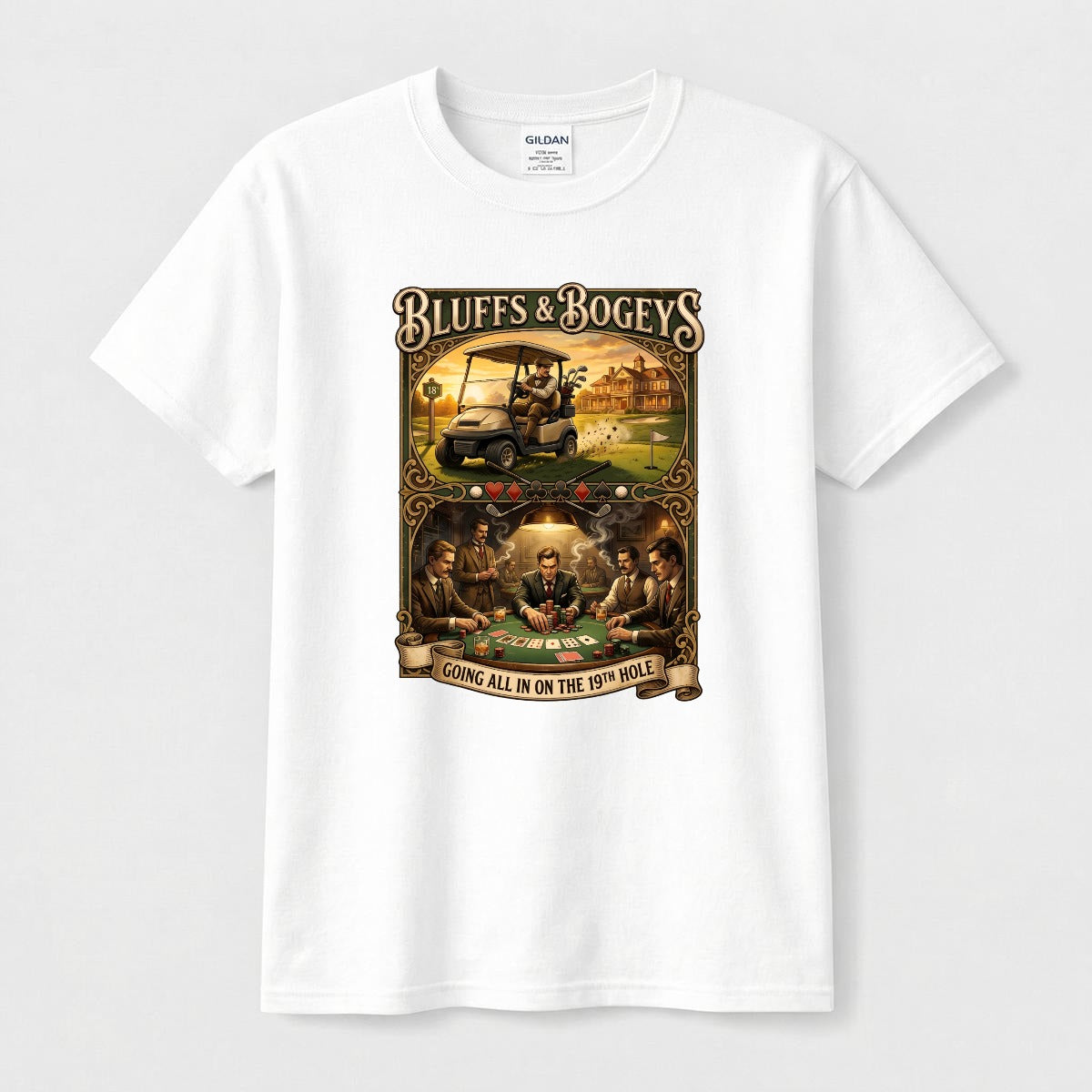 Bluffs & Bogeys “All In on the 19th Hole” Vintage - Front