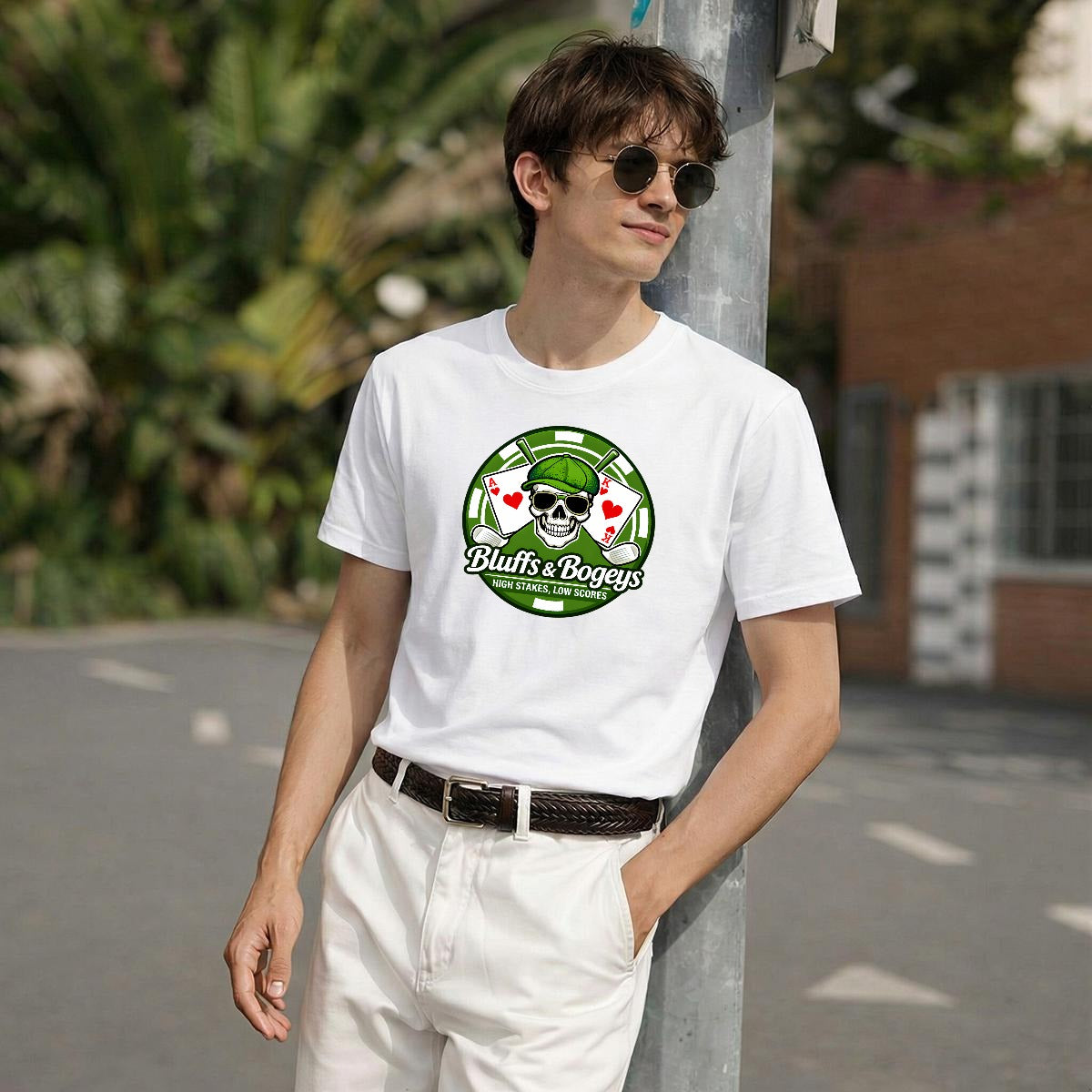Bluffs & Bogeys Skull Tee I  Front