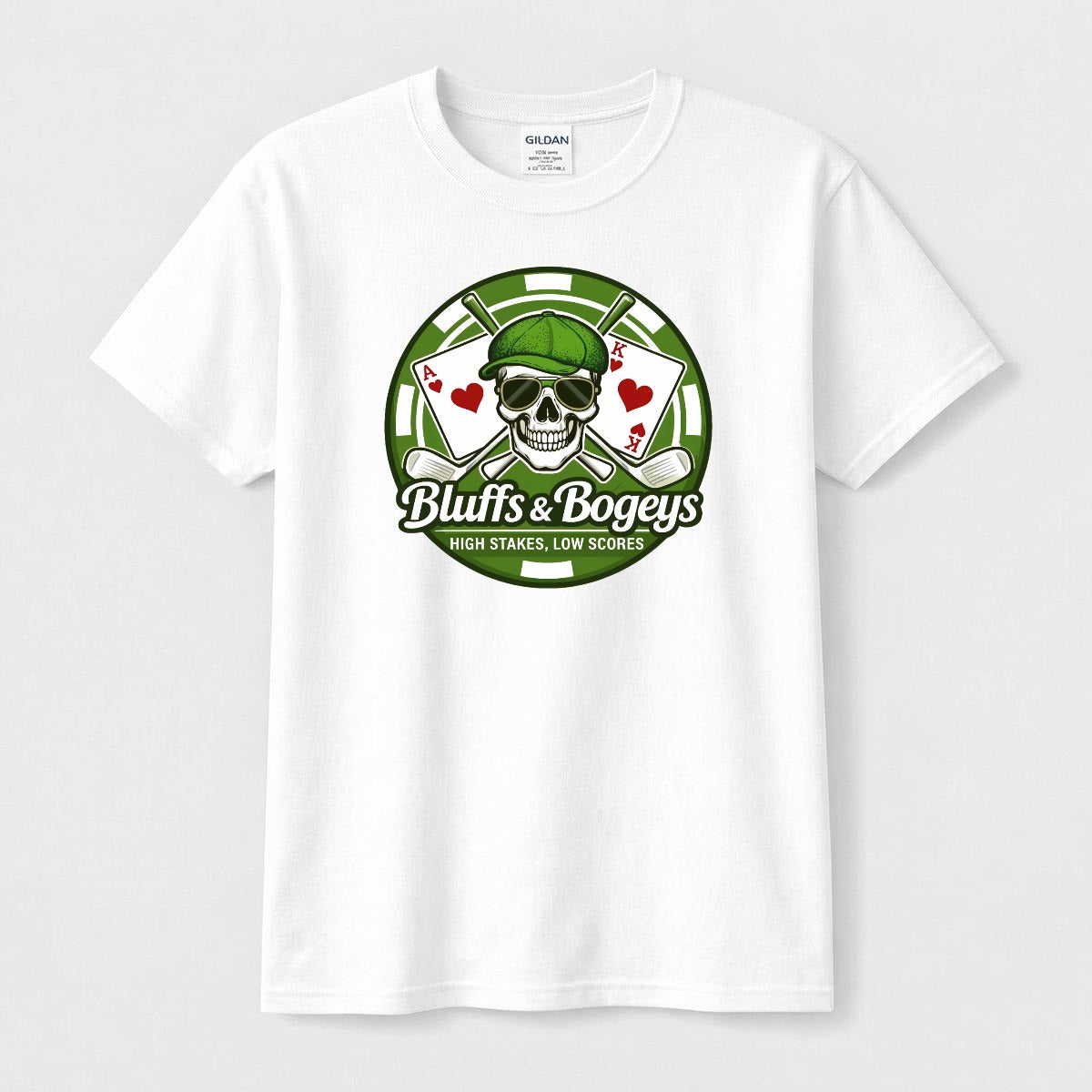 Bluffs & Bogeys Skull Tee I  Front