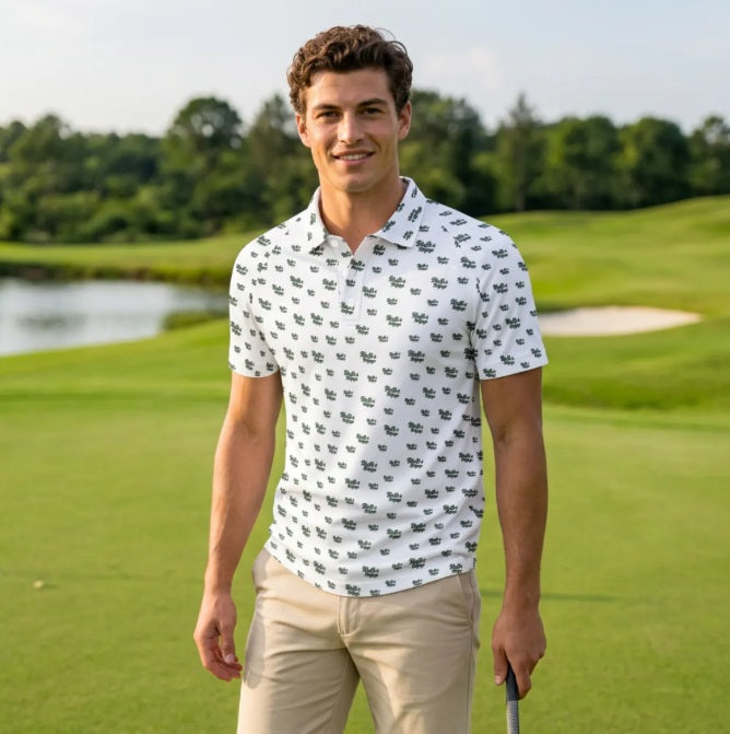 The Signature Bluffs & Bogeys Performance Polo White v3